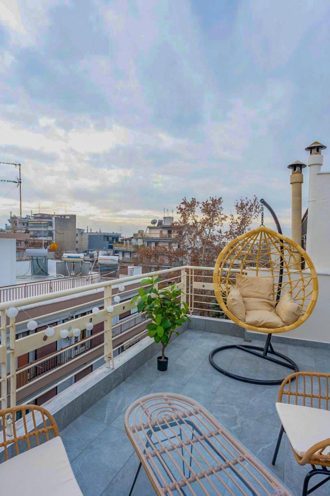 Pomegranate Luxury Penthouse Maisonette With Beautiful Terrace & Free Parking By Binobi ! Thessalonique Extérieur photo